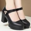 Venta al por Mayor de Fábrica Zapatos Cheongsam Zapatos de Trabajo de Tacón Alto Zapatos de Amor Negros para Mujer Zapatos de Cuero para Mujer Zapatos de Baile