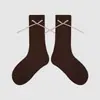 1781 Calcetines para Niños al por Mayor ZYZ Otoño/Invierno Calcetines de Media Caña Bordados con Letras, Estilo Universitario, Tejido de Doble Aguja, Calcetines de Algodón para Niños y Niñas