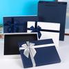 Caixa de Presente Lenço Azul Exquisita Simples Caixa de Embalagem Caixa de Presente de Aniversário Roupas Sapatos Embalados Caixa Vazia