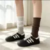Calcetines de felpa grises para mujer, estilo fino de primavera y verano, color Maillard, calcetines de media pantorrilla, borde enrollado, adelgazantes para pantorrillas, para combinar con zapatos Birkenstock