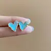 Estilo Pintura al Óleo Jardín de Monet Pendientes de Flor de Amor Perla Pendientes de Temperamento de Moda Lujo Ligero Pendientes de Gama Alta Venta al por Mayor