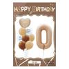Ins vintage caramelo de crema película de aluminio digital traje de cumpleaños animal de dibujos animados combinación tarjeta trasera globo individual al por mayor