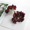 Hortensia artificial con borde quemado, artesanía artesanal, material para el cabello, accesorios Hanfu a juego, decoración del hogar, flor falsa