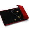 Caja de Regalo de Tres Piezas Doradas para Boda Caja para Collar de Perlas de Doble Apertura Caja de Regalo para el Día de la Madre Collar con Anillo de Perlas Pendientes