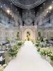 Hotel Wedding Auditorium Cristal Teto Contas Cortina Posicionamento Rack Casamento Grande Anel de Ferro Esqueleto Palco Adereços Decorativos