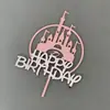 Decoración de Pastel Tarjeta Estrella Pequeña Castillo Doble Rosa Estrella Pequeña Doble Estrella Tarjeta para Pastel