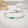 Pulsera Geométrica Minimalista Europea y Americana con Piedra de Nacimiento y Doce Piedras del Zodiaco, Lujo Ligero, Estilo Vintage de Gama Alta para Mujer, Venta al por Mayor Popular Transfronteriza