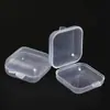 Caja de tapones para los oídos de plástico, caja cuadrada pequeña de PP mini, caja de almacenamiento para componentes de joyería y anzuelos de pesca, compartimento único con tapa, fabricante de cajas transparentes