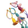 Colgante de borla de borla diy tejido a mano cuerda de algodón frotada a mano corto estilo Xizang juego de texto accesorios de pulsera de cuentas de Buda
