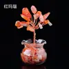 Cross-border Hot Sale Natural Crystal Gravel Riqueza Árvore Handmade Tecido Home Car Mini Árvore de Cristal Pequenos Ornamentos