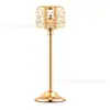 Portavelas de Cristal Dorado Estilo Europeo Accesorios de Boda Decoración de Cristal para Mesa de Sala de Estar Varios Tamaños en Stock Venta al por Mayor
