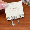 Nuevo Conjunto de Aretes Sencillos de Corazón y Mariposa con Personalidad Dulce y Fresca para Mujer con Aguja de Plata, Pendientes Versátiles de Diseño de Nicho de Moda