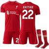 2526 Club Secado Rápido No. 11 Salah Jersey Uniforme de Equipo Infantil Liverpool Local Nota Conjunto de Uniforme de Fútbol