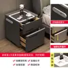 Mesita de Noche Inteligente Caja Fuerte Integrada, Sencilla y Lujosa, Multifuncional para Dormitorio de Alta Gama Uso en el Hogar, Nuevo Modelo 2026