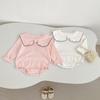 Mameluco de Manga Larga con Cuello de Mariposa para Bebés y Niñas Pequeñas 2026 Otoño Nuevo Todo Algodón Clase A Traje para Gatear