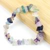 Cristal Natural Grava Colorida Irregular DIY Hecho a Mano Elástico Pulsera de Cuentas Cadena Simple para Mujer