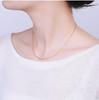 Collar europeo de cadena de cruz calandrada de plata esterlina S925 de cuerpo completo, cadena O de 40 cm + cadena ajustable de 5 cm, cadena de 10 palabras