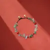 Pulseira de Turquesa Natural e Ágata Vermelha, Estilo Xizang Simples, Pulseira Trançada com Contas Nepalesas Unissex, Pulseira para Atacado