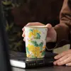 Taza de Coca-Cola de Conejo de Horno Ru Juego de Té para Beber Taza de Té de Cerámica Taza Grande para Té de Burbujas para el Hogar Taza Individual Juego de Té Kung Fu Caja de Regalo