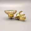 Atacado do Fabricante Estilo Europeu de Luxo Leve Alça de Gaveta de Cristal Cor Champagne de Furo Único Alça de Armário de Mesa de Cabeceira Armário de Sapatos