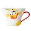 Taza de Té de Cerámica con Diseño de Dios de la Fortuna Pintado a Mano - Juego de Té Festivo Estilo Chino para Uso en Casa - Taza Personal Individual