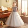 Vestido infantil, vestido de princesa, anfitrión de cumpleaños de niña de las flores, violonchelo tocando transfronterizo, disfraz de piano para niña