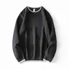 Invierno 2025 Nuevo Suéter Pesado Estilo Retro Americano para Hombre Marca de Moda Holgado Tejido Simple Negro