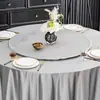 Funda Protectora Giratoria Redonda Grande para Mesa de Hotel Mantel de Mesa Giratoria Redonda de Vidrio de Lujo Ligero Mantel de Color Sólido
