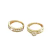 Anéis de Casamento Huajie Estilo Designer de Revista Novo Estilo de Alto Padrão Elegante Anel para Dedo Indicador Conjunto de Anéis da Moda Personalidade Tendência