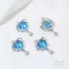 Preservação de Cor Conjunto de Ouro 14K Zircônia Planeta Azul Galáxia Lua Pingente diy Pulseira Colar Feito à Mão Joias Pingente
