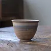 Juego de Tazas de Té Personales Cerámicas Rústicas Vintage, Vajilla de Té Kung Fu, Taza de Té para el Hogar, Tazón de Té Pequeño Único, Taza del Anfitrión