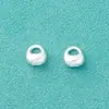 Plata Pura S999 Plata Lisa Sólida Brillo Plateado Pepita de Plata Bendición Colgante Material para Pulsera Trenzada DIY Accesorios con Cuentas