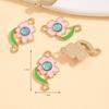 INS - Corona de mariposa de aleación nueva y simple con forma de ojo malvado, conector doble para colgar, accesorios de joyería DIY, pulseras y collares.