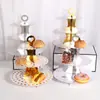 Suporte de Bolo de Renda com Pontos Personalizado de Fábrica Decoração para Festa de Feriado Lanche Sobremesa Chá da Tarde Bandeja de Papel