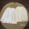 2026 Principios de Primavera Nueva Camisa Blusa Artística Jacquard Patchwork Estilo Japonés Ajustada Elegante Versátil para el Día a Día