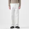 Pantalones de vestir casuales minimalistas para hombre APO, estilo 'old money' de lujo discreto, algodón puro, pantalones rectos holgados de alta gama