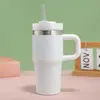 Taza Isotérmica Transfronteriza de 14 oz Segunda Generación con Asa, Acero Inoxidable 304 Amazon Taza de Hielo con Popote, Taza para Coche Personalizada