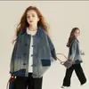 Nueva Camisa de Mezclilla Vintage para Niñas de Primavera y Otoño, Top Chaqueta Casual Versátil Holgado para Niños Mayores, Moderno