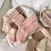 Meias Quentes Espessas de Meia-Panturrilha Outono/Inverno para Mulheres, Meias Espessadas de Maternidade para Inverno, Meias de Chão para Dormir, Meias de Cano Longo