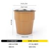 Copo de Água Dobrável ao Ar Livre em Aço Inoxidável 304 Caneca Portátil Copo de Café para Piquenique Equipamento Estilo Camping 300ml Copo Empilhável