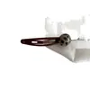 Pinza para el pelo con clip BB de perla y estampado de leopardo, pasador retro de gota de agua oscura para cabello roto, flequillo, pasador, accesorio para el pelo de chica popular