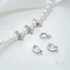 Hebilla de Colgante de Zirconio Chapada en Oro de 14K que Conserva el Color Hebilla de Cierre para Collar de Perla Cristal Jade Accesorios para Joyería Hecha a Mano DIY