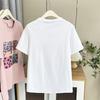 Playera Casual de Verano para Mujer de Talla Grande, Nuevo Estilo, Estampado de Leopardo Cuadrado, Manga Corta, para Chica Gorda de 100 kg 7608