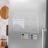 TYU053 Cuaderno de notas con planificador semanal, acrílico transparente, magnético tridimensional, borrable, adhesivo magnético para refrigerador