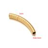Colgante horizontal en espiral de acero inoxidable dorado de 37 mm de longitud con forma de codo, ideal para hacer pendientes, collares y pulseras, accesorios de joyería al por mayor.