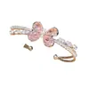 Pulsera Abierta de Doble Capa de Mariposa de Zirconia Fresca y Dulce Moda Pulsera Simple Lujo Ligero Pulsera de Temperamento de Gama Alta para Mujeres