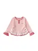 Ropa para Niños Yingsibo Camiseta de Manga Larga Otoño para Niñas Top Infantil Cuello Redondo Adorno de Encaje Camisa Base Ropa Interior Dulce para Niñas