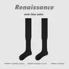 Calcetines Originales Renaissance para Mujer, Calcetines Largos de Otoño e Invierno, Calcetines Holgados Sin Costuras Hasta la Rodilla, Calcetines Versátiles de Color Sólido de Algodón para Mujer