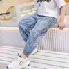 Jeans de Mezclilla para Niños Tipo Algodón Verano Nuevo Estilo Pantalones Casuales para Niñas Modernos Elegantes Versátiles Pantalones de Mezclilla para Exteriores Pantalones para Niños