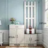 Zapatero para Puerta de Entrada con Perchero Integrado de Pie para Sala de Estar, Vestíbulo de Casa, Estantería de Almacenamiento para Puerta, Ropa y Sombreros